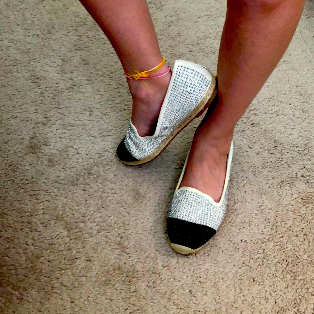 Glitzy dressy flats